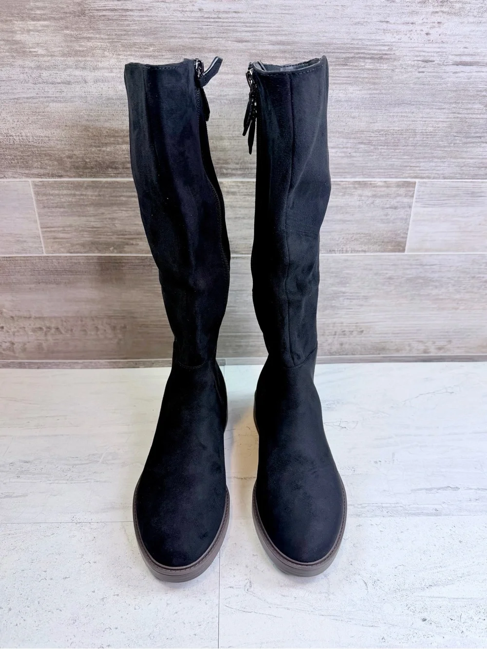 AEROSOLES Black Over-the-Knee Suede Boot